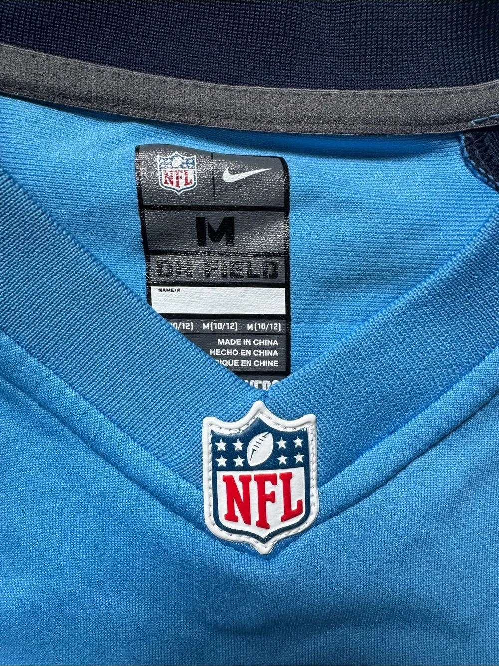 Nike Youth Titans Blue #22 Football Jersey with Navy Accents